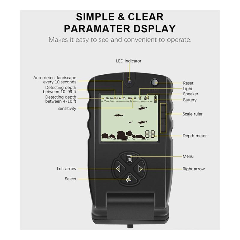 New Portable Fish Finder, Ice  - Fishing Depth Finder review and price