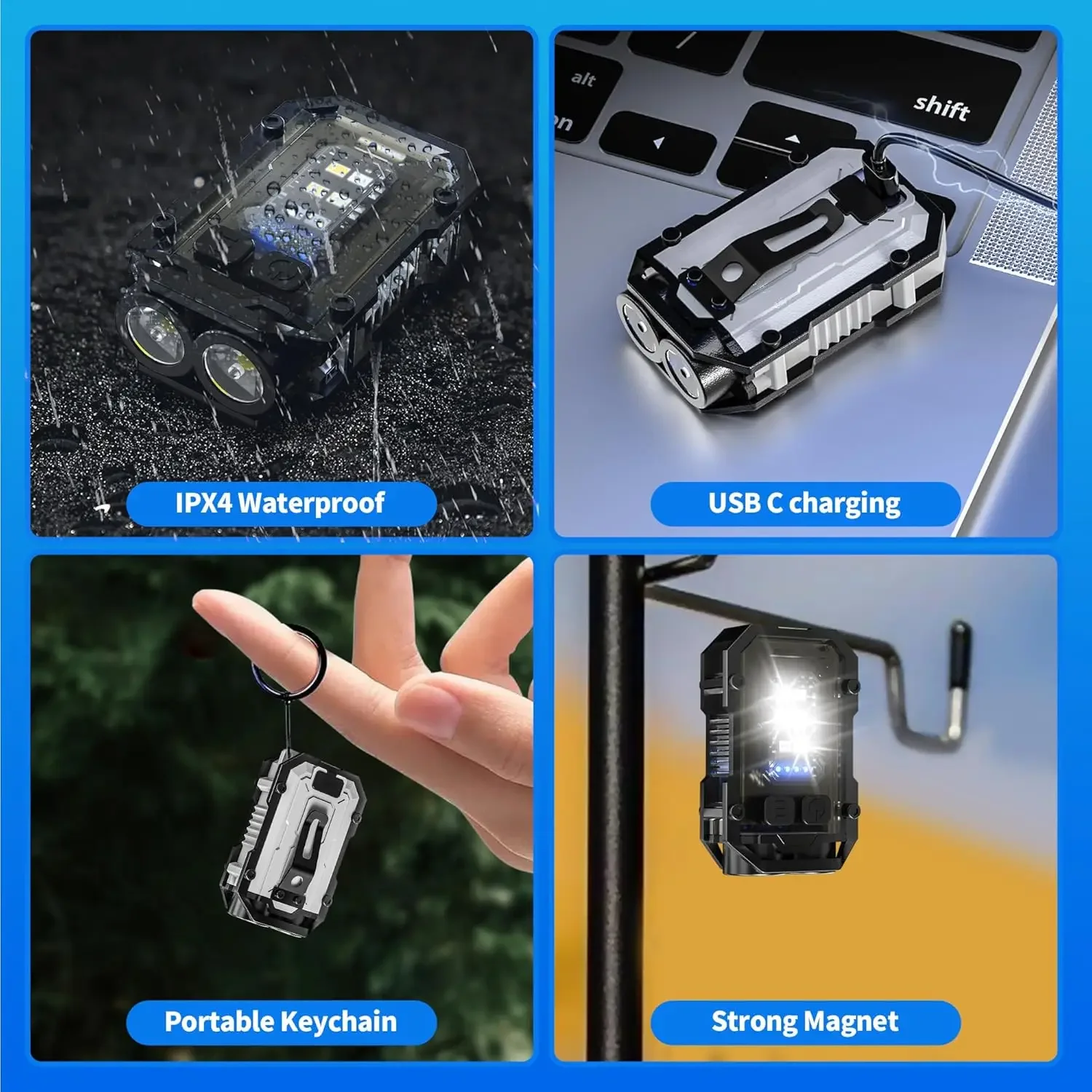 Clip-On Flashlight Rechargeabl - Fishing Light review and price