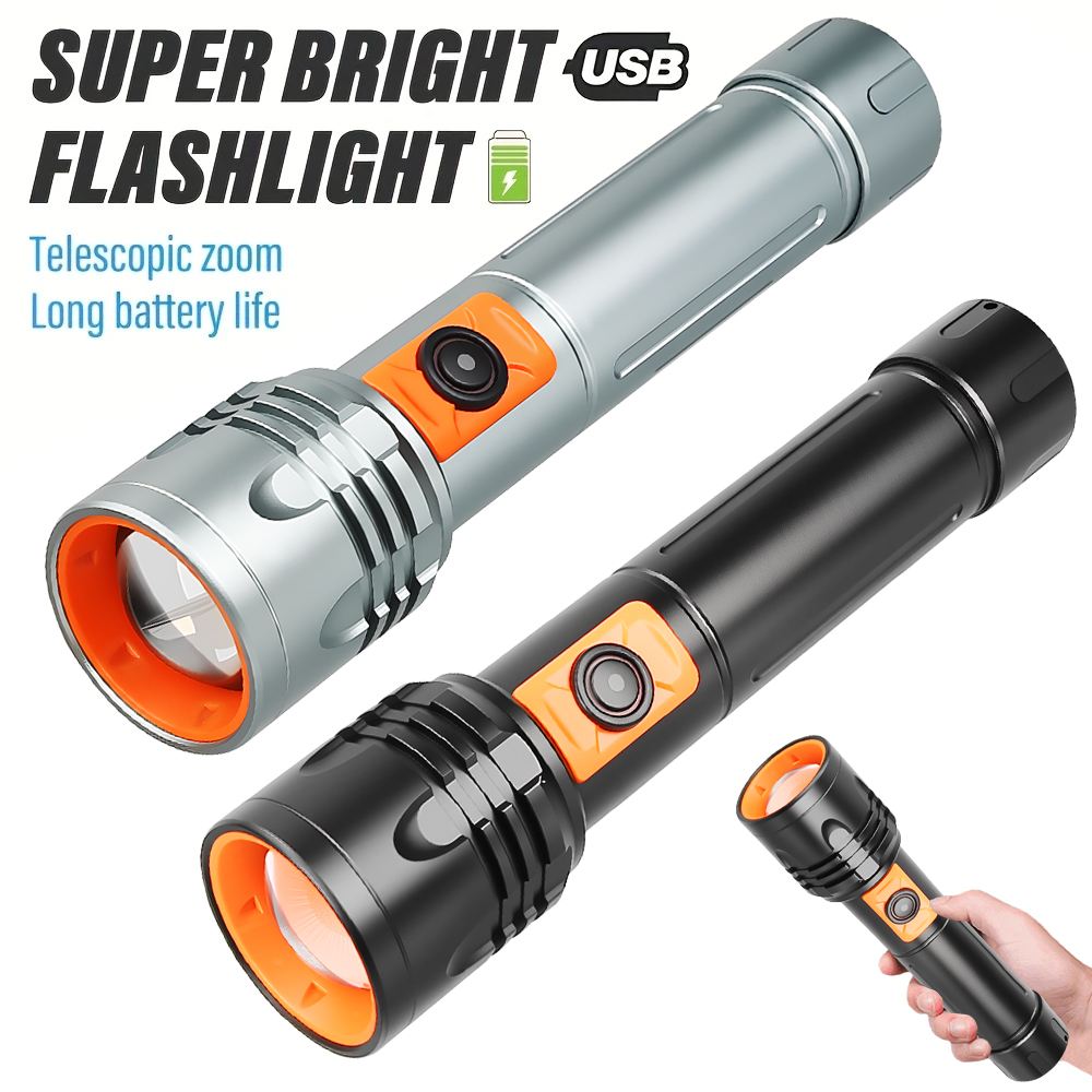 High Power LED Flashlight USB  - Fishing Light review and price