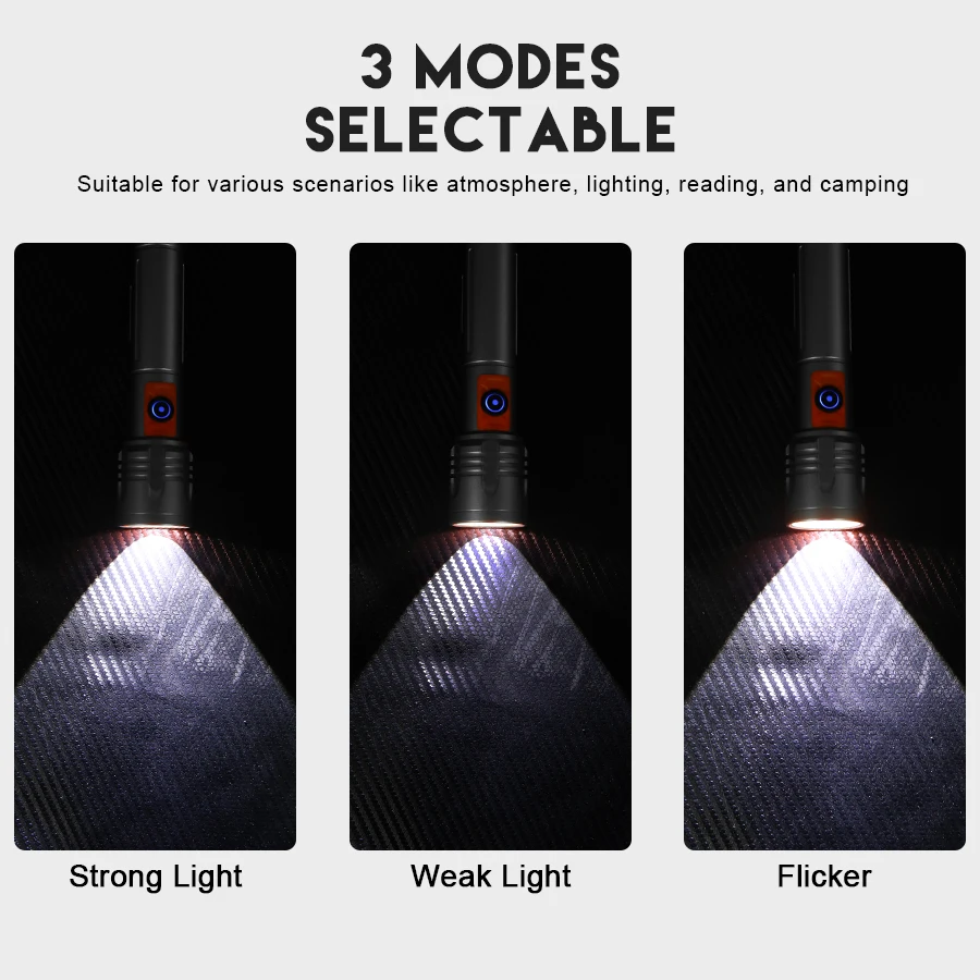 High Power LED Flashlight USB  - Fishing Light review and price