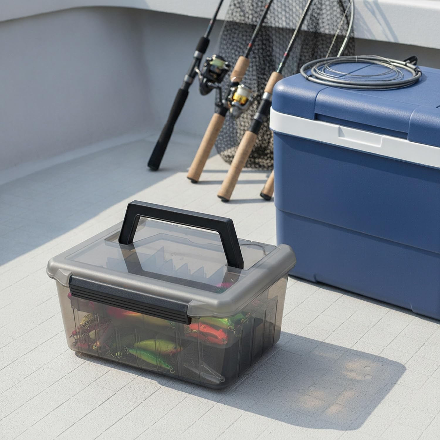 Fishing Tackle Box with Handle - Fish Finder Case review and price