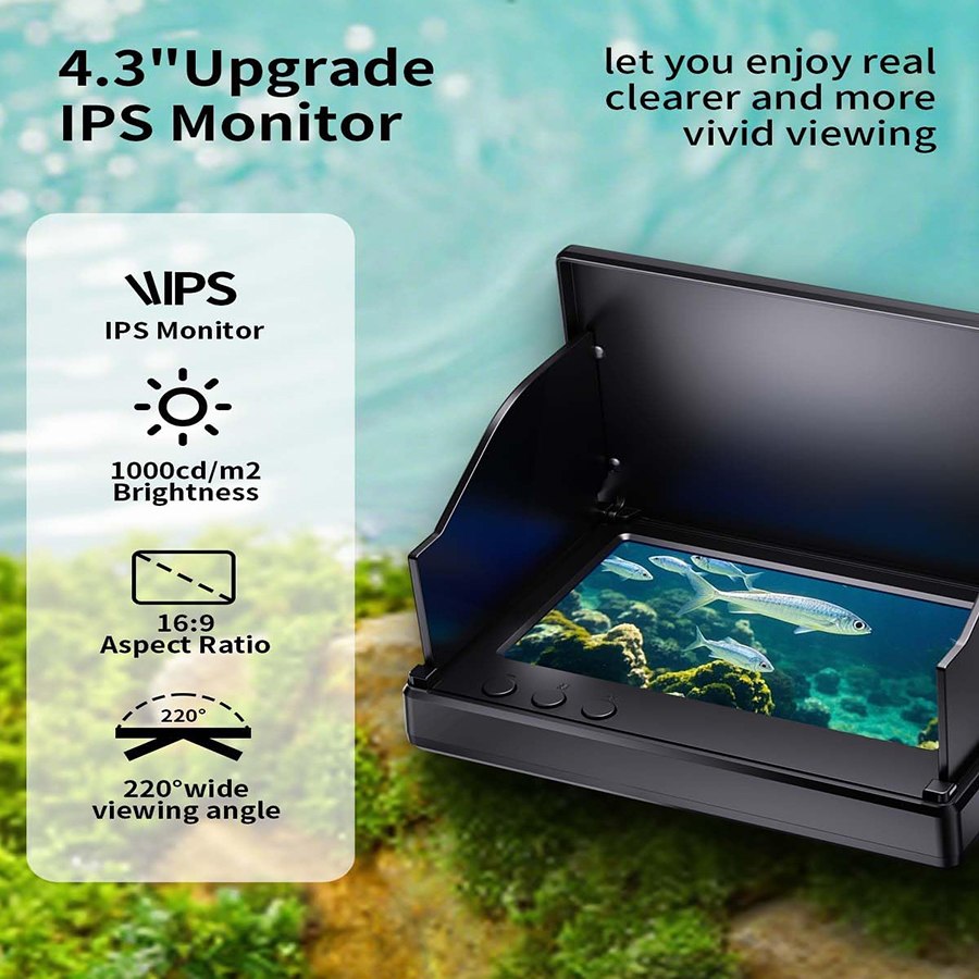 FOURQ Handheld 1080P 4.3'' LCD - Fishing Depth Finder review and price