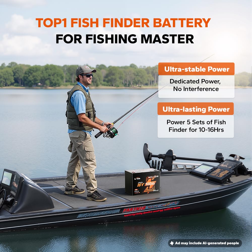 16V 100Ah Group 27 LiFePO4 Bat - Fish Finder Charger review and price